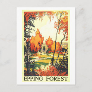 Vintage Travel Poster for Epping Forest Postcard