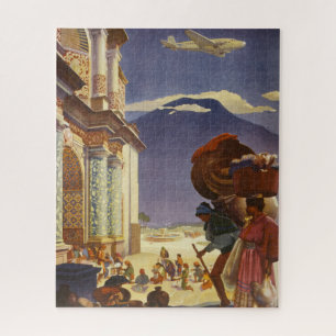 Vintage Travel Poster For Guatemala Jigsaw Puzzle
