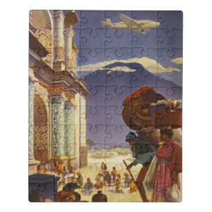 Vintage Travel Poster For Guatemala Jigsaw Puzzle