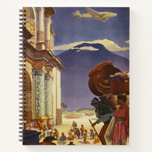 Vintage Travel Poster For Guatemala Notebook