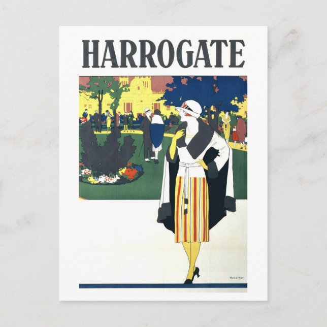 Vintage Travel Poster for Harrogate Postcard (Front)