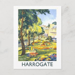 Vintage Travel Poster for Harrogate Postcard