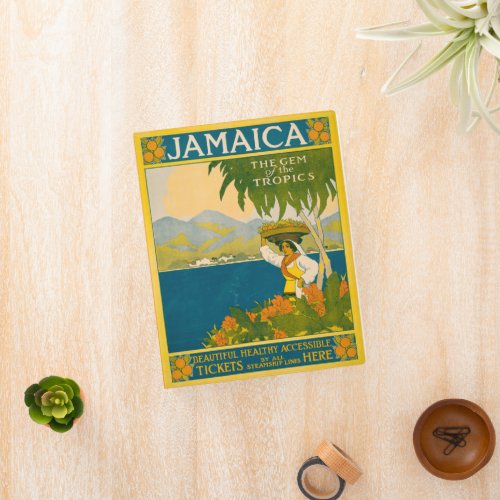 Vintage Travel Poster For Jamaica Mini Binder