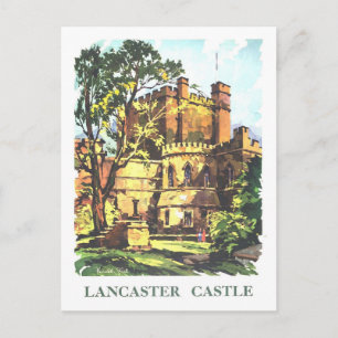 Vintage Travel Poster for Lancaster Castle Postcard