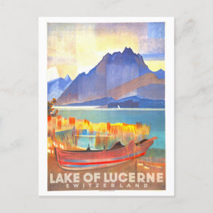 Vintage Travel Poster for Lucerne, Switzerland, Postcard