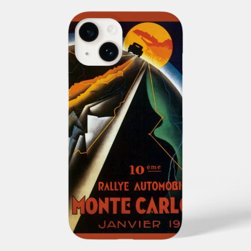 Vintage Travel Poster for Monte Carlo Auto Rally Case_Mate iPhone 14 Case