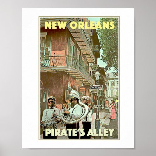 vintage travel poster for new orleans