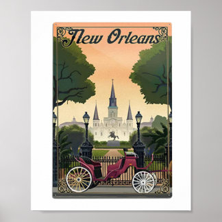 vintage travel poster for new orleans