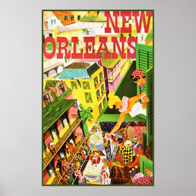 Vintage travel poster for New Orleans (Front)