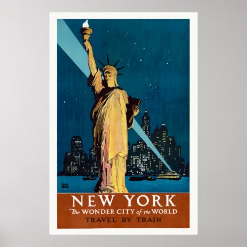 Vintage Travel Poster For New York
