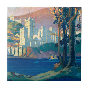 Vintage Travel Poster For New York Central Lines Ceramic Tile