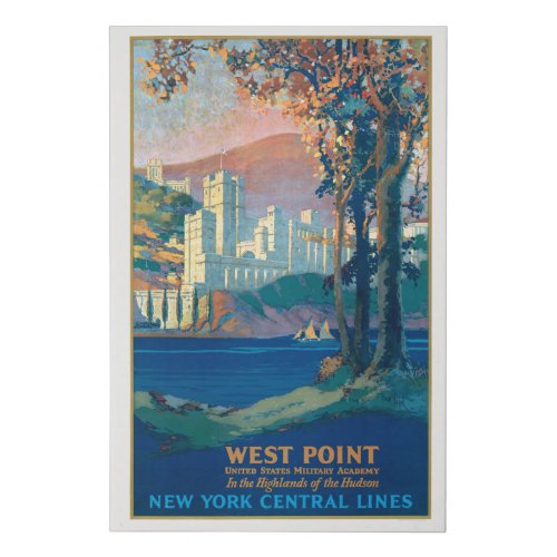 Vintage Travel Poster For New York Central Lines Faux Canvas Print