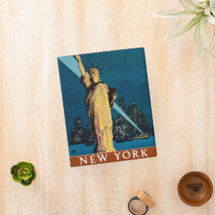Vintage Travel Poster For New York Mini Binder