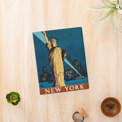 Vintage Travel Poster For New York Mini Binder