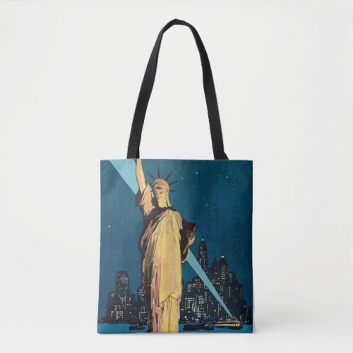 Vintage Travel Poster For New York Tote Bag
