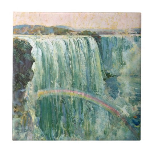 Vintage Travel Poster For Niagara Falls Ceramic Tile