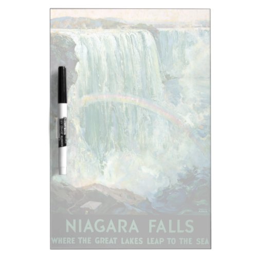 Vintage Travel Poster For Niagara Falls Dry Erase Board