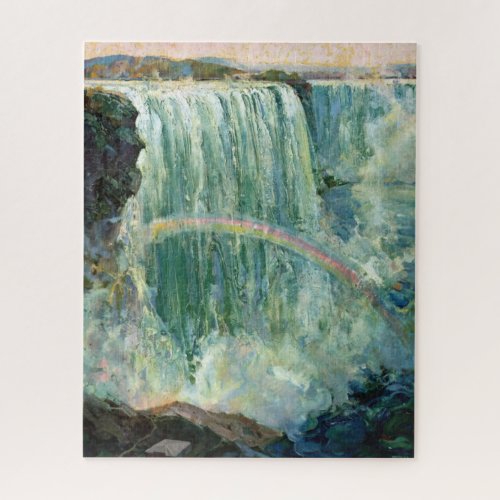 Vintage Travel Poster For Niagara Falls Jigsaw Puzzle