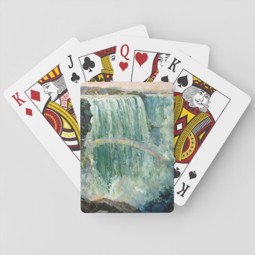 Vintage Travel Poster For Niagara Falls Playing Cards