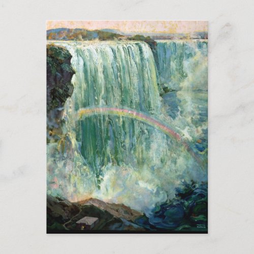 Vintage Travel Poster For Niagara Falls Postcard