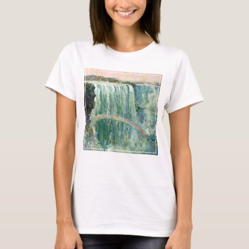 Vintage Travel Poster For Niagara Falls T_Shirt