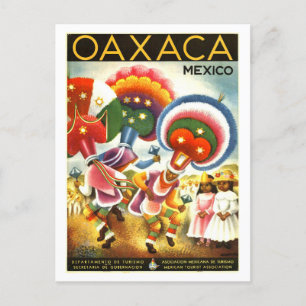 Vintage Travel Poster for Oaxaca, Mexico, Postcard
