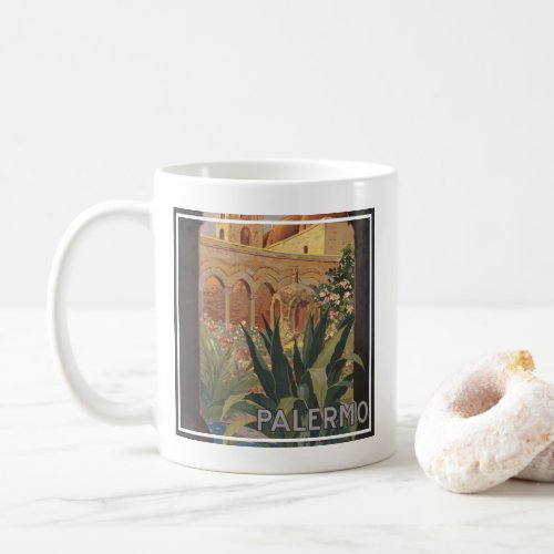 Vintage Travel Poster For Palermo Italy Coffee Mug