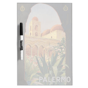 Vintage Travel Poster For Palermo, Italy. Dry Erase Board