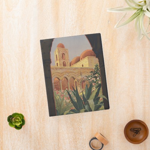 Vintage Travel Poster For Palermo Italy Mini Binder