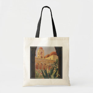 Vintage Travel Poster For Palermo, Italy. Tote Bag