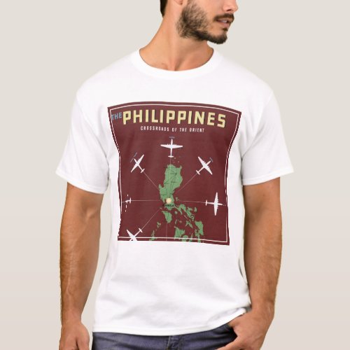 Vintage Travel Poster For Philippine Air Lines T_Shirt