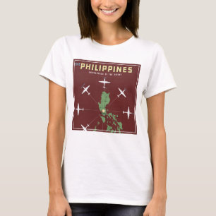 Vintage Travel Poster For Philippine Air Lines T-Shirt