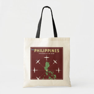 Vintage Travel Poster For Philippine Air Lines Tote Bag