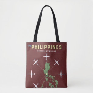 Vintage Travel Poster For Philippine Air Lines Tote Bag