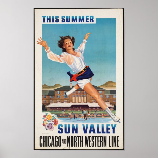 Vintage Travel Poster for Sun Valley, Idaho (Front)