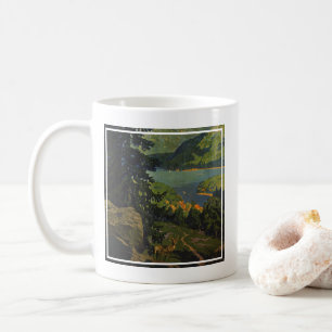 Vintage Travel Poster For The Adirondack Mountains Coffee Mug