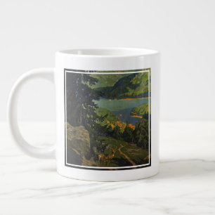 Vintage Travel Poster For The Adirondack Mountains Giant Coffee Mug