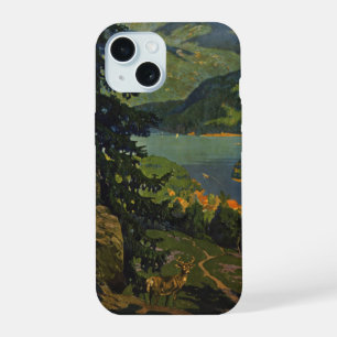 Vintage Travel Poster For The Adirondack Mountains iPhone 15 Case