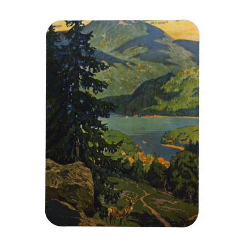 Vintage Travel Poster For The Adirondack Mountains Magnet