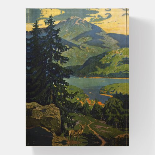 Vintage Travel Poster For The Adirondack Mountains Paperweight