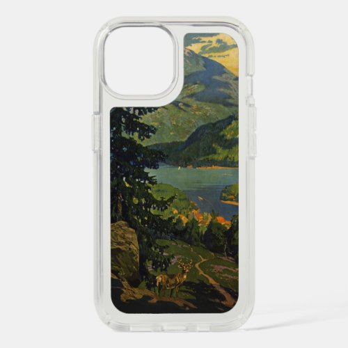 Vintage Travel Poster For The Adirondack Mountains iPhone 15 Case