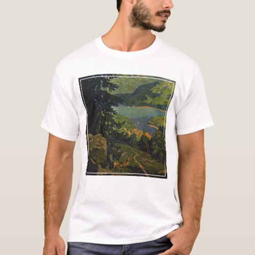 Vintage Travel Poster For The Adirondack Mountains T_Shirt