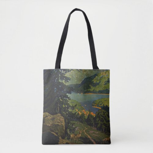 Vintage Travel Poster For The Adirondack Mountains Tote Bag