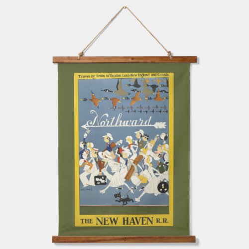 Vintage Travel Poster For The New Haven RR Hanging Tapestry