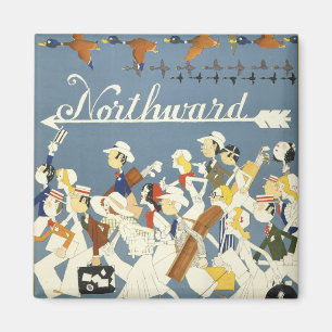 Vintage Travel Poster For The New Haven R.R. Magnet