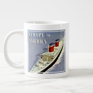 Vintage Travel Poster For United States Lines Giant Coffee Mug