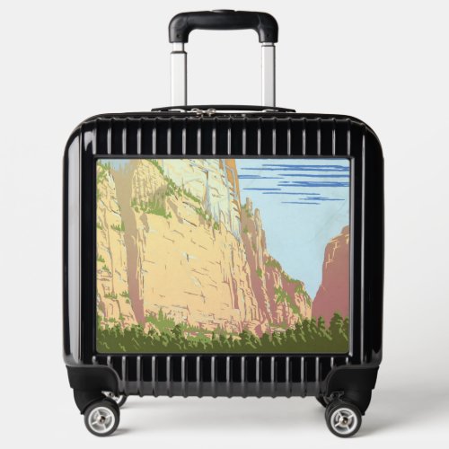 Vintage Travel Poster For Zion National Park Luggage