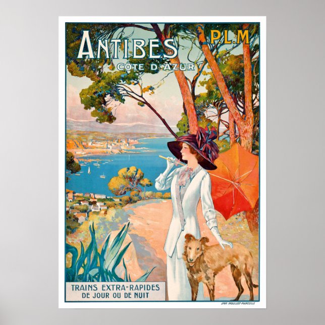 Vintage Travel Poster - France Nice Cote d'Azur (Front)