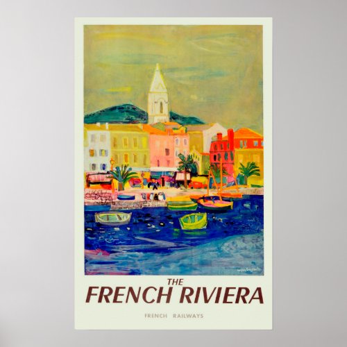 Vintage Travel Poster _ France Riviera