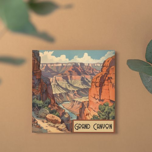 Vintage Travel Poster Grand Canyon Colorado River